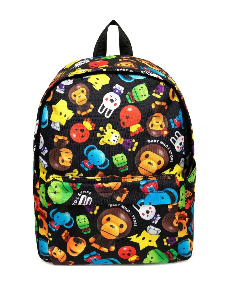 BAPE Millo 3D Rucksack mit Figuren-Print - Schwarz Schwarz