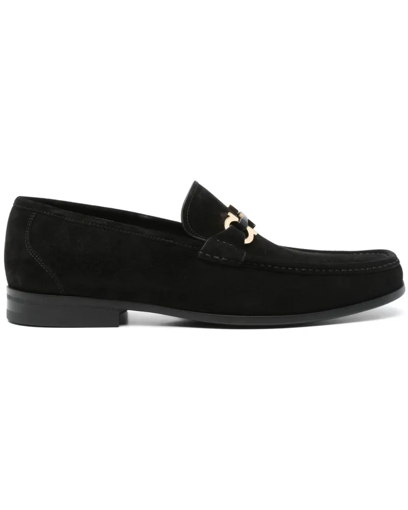 Ferragamo Loafer mit Gancini-Detail - Schwarz Schwarz