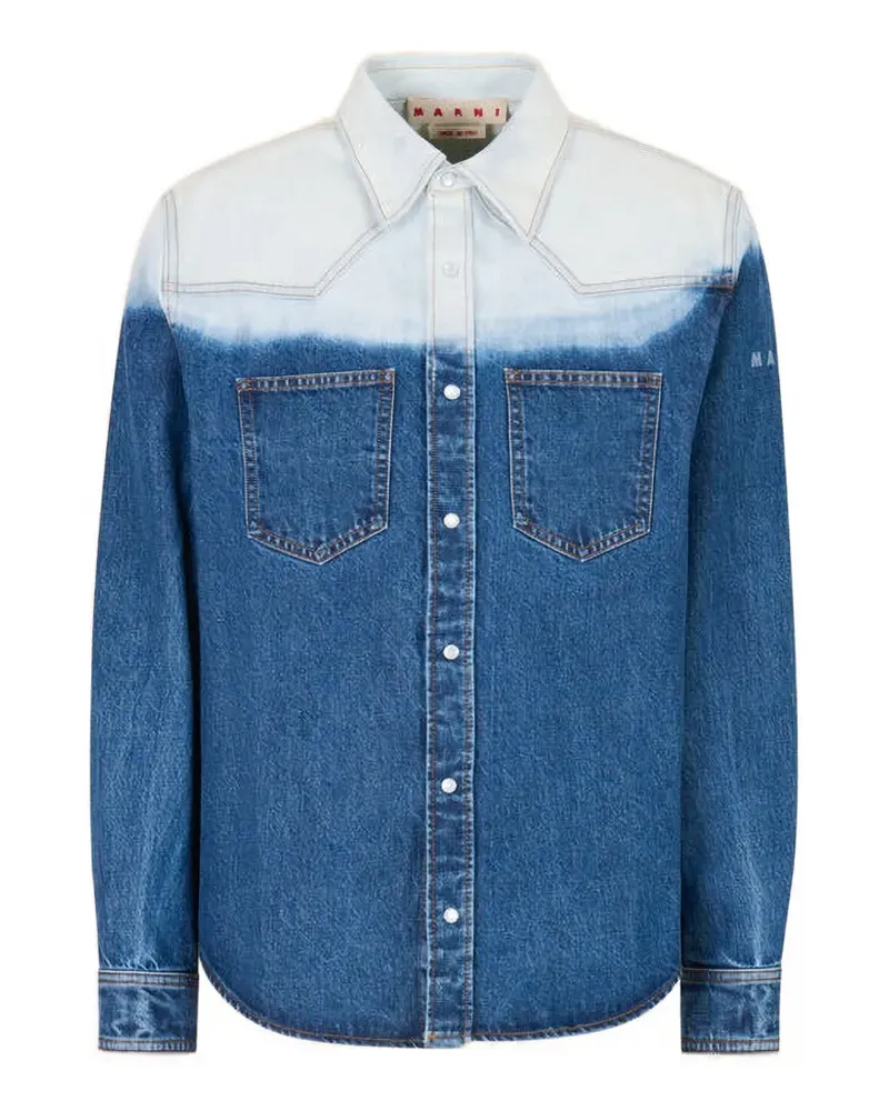 Marni Jeanshemd mit Print - Blau Blau