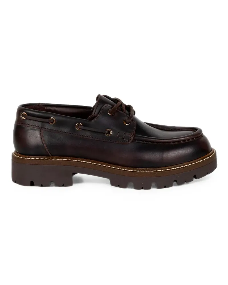 Stokton Rochelle lace-up lug-sole loafers - Braun Braun