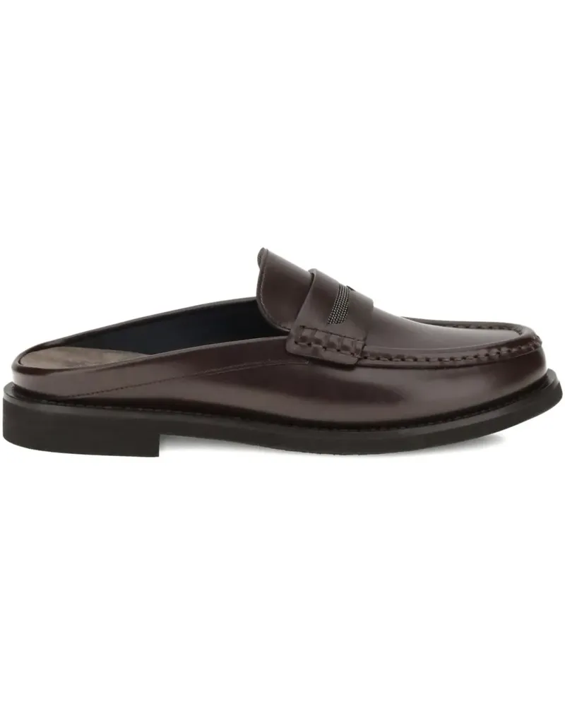 Brunello Cucinelli Mules mit Horsebit-Detail - Braun Braun