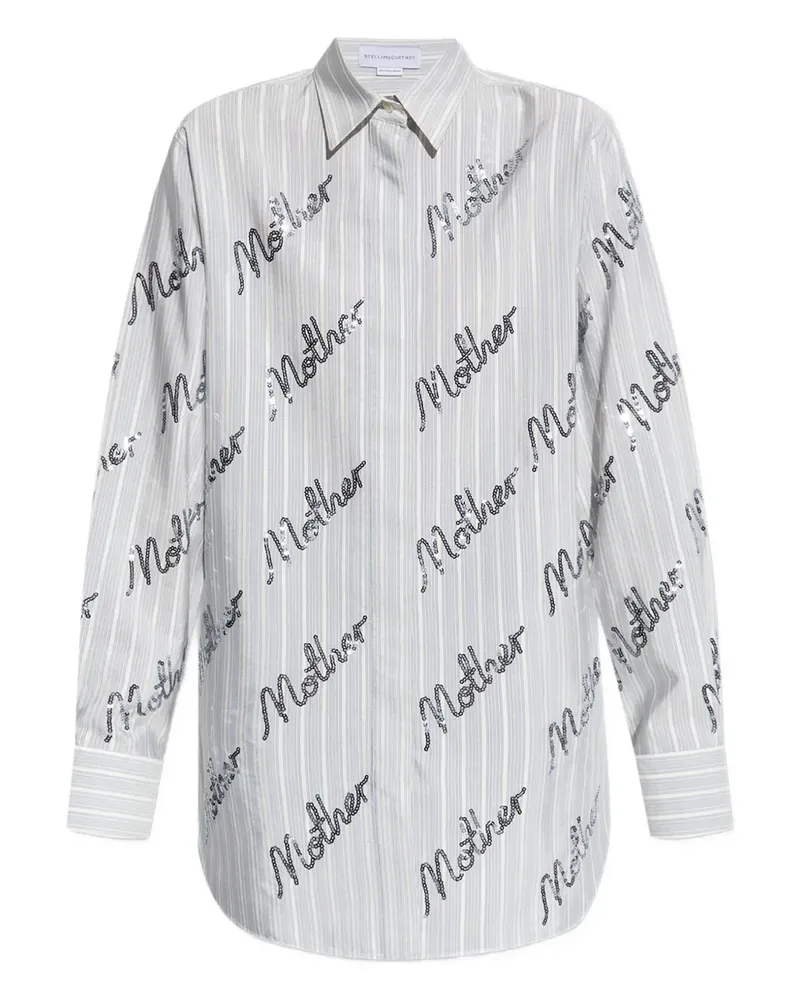 Stella McCartney Gestreiftes Hemd mit Pailletten - 9215 9215