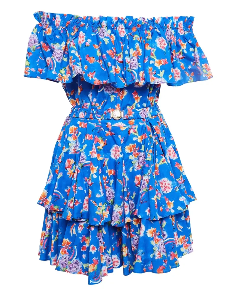 Caroline Constas Gerüschtes Minikleid - Blau Blau