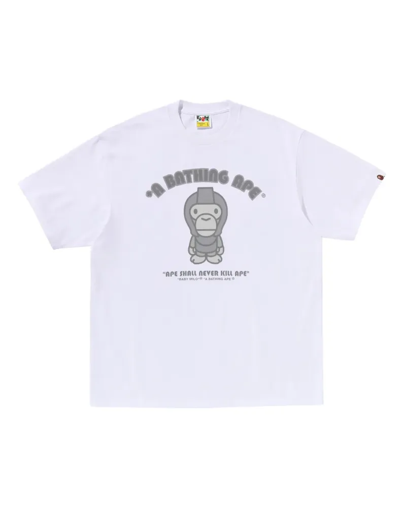 BAPE T-Shirt mit grafischem Print - Weiß Weiß