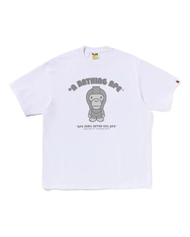BAPE T-Shirt mit grafischem Print - Weiß Weiß