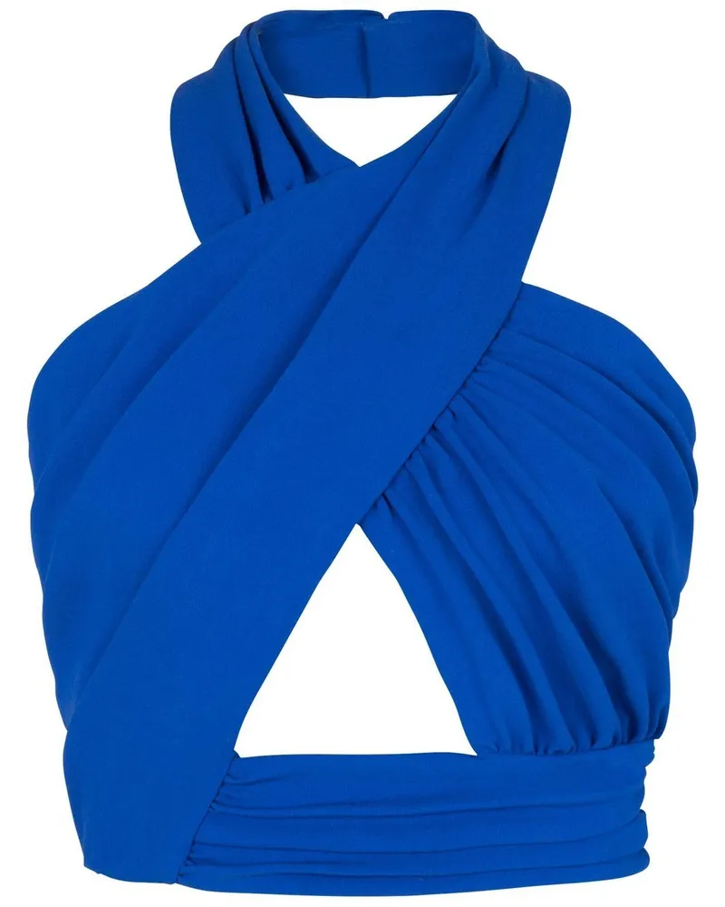 Balmain Neckholder-Top - Blau Blau