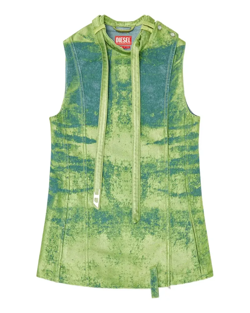 Diesel Trägershirt im Biker-Look - Grün Grün