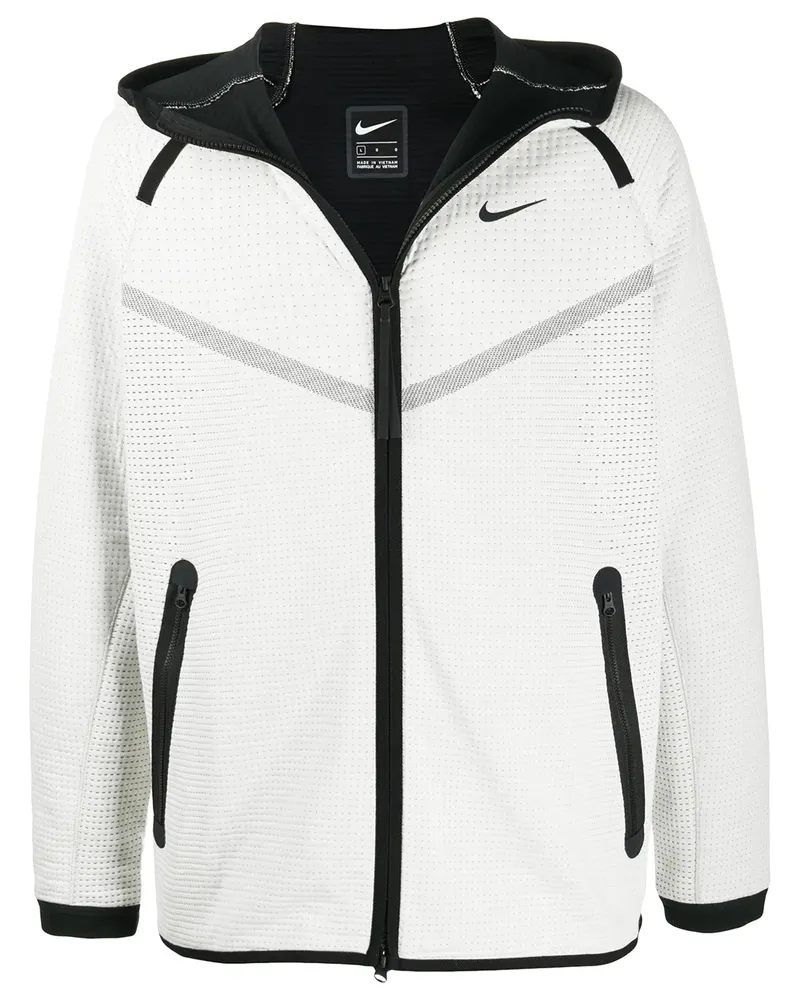 Nike Kapuzenjacke mit Waffelmuster - Weiß Weiß