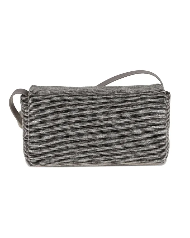 Brunello Cucinelli Mini-Tasche mit Monili-Kette - Silber Silber