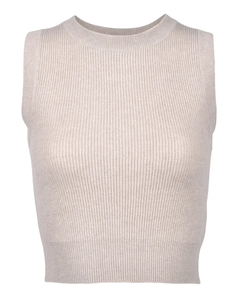 Brunello Cucinelli ribbed-knit top - Nude Nude