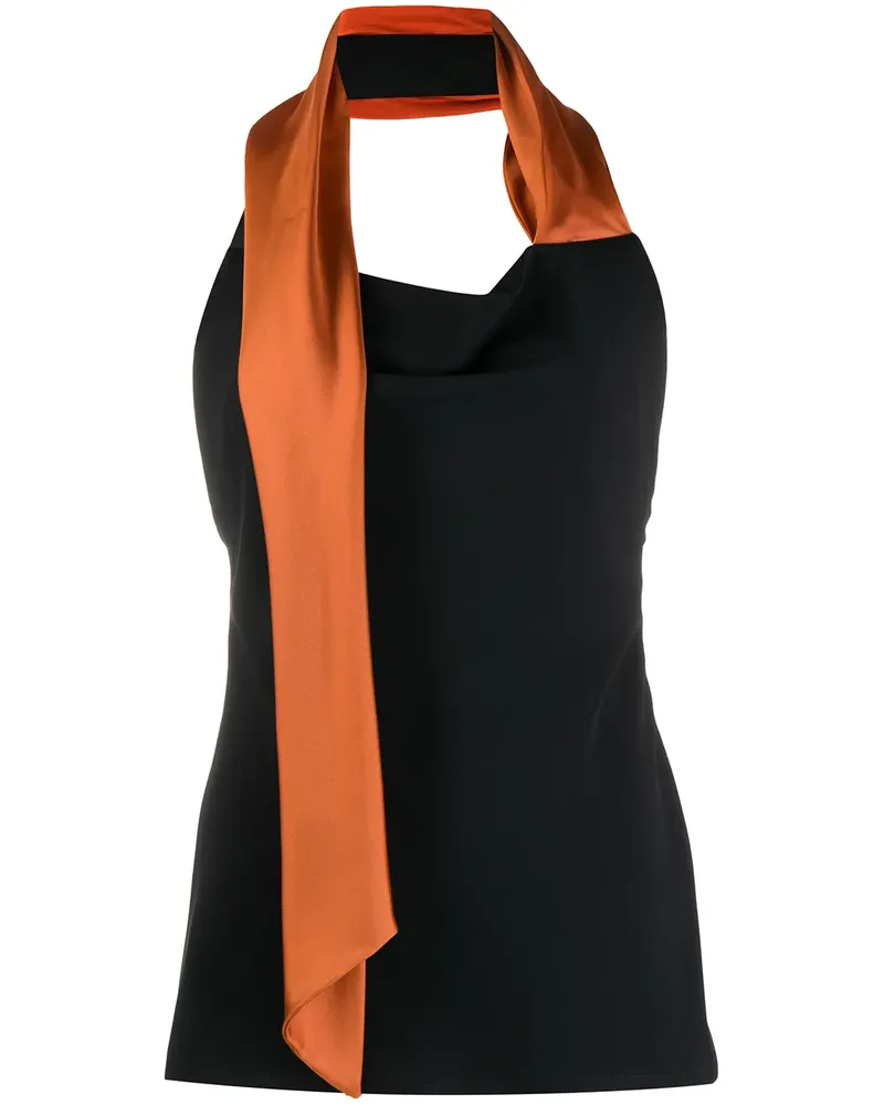 ELLERY Top mit Schaldetail - Schwarz Schwarz