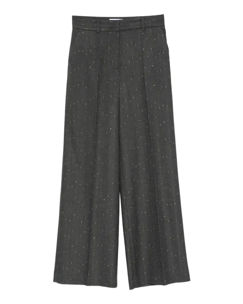 Manuel Ritz Weite Hose mit Nadelstreifen - Grau Grau