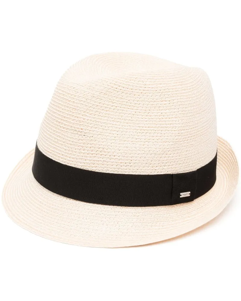 Saint Laurent Panama-Hut aus Stroh - Nude Nude