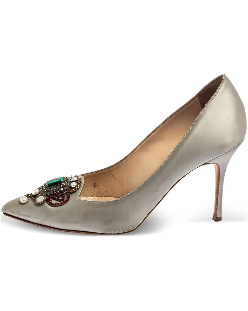 Manolo Blahnik Klassische Pumps 90mm - Grau Grau