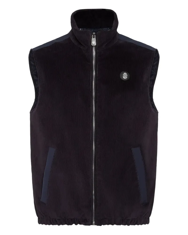 Billionaire Weste mit Logo-Patch - Blau Blau