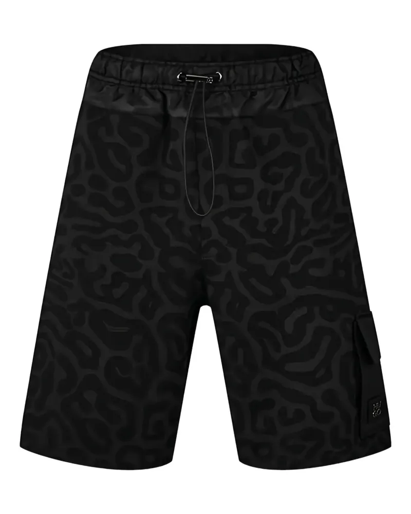 HUGO BOSS cargo print track pants - Schwarz Schwarz