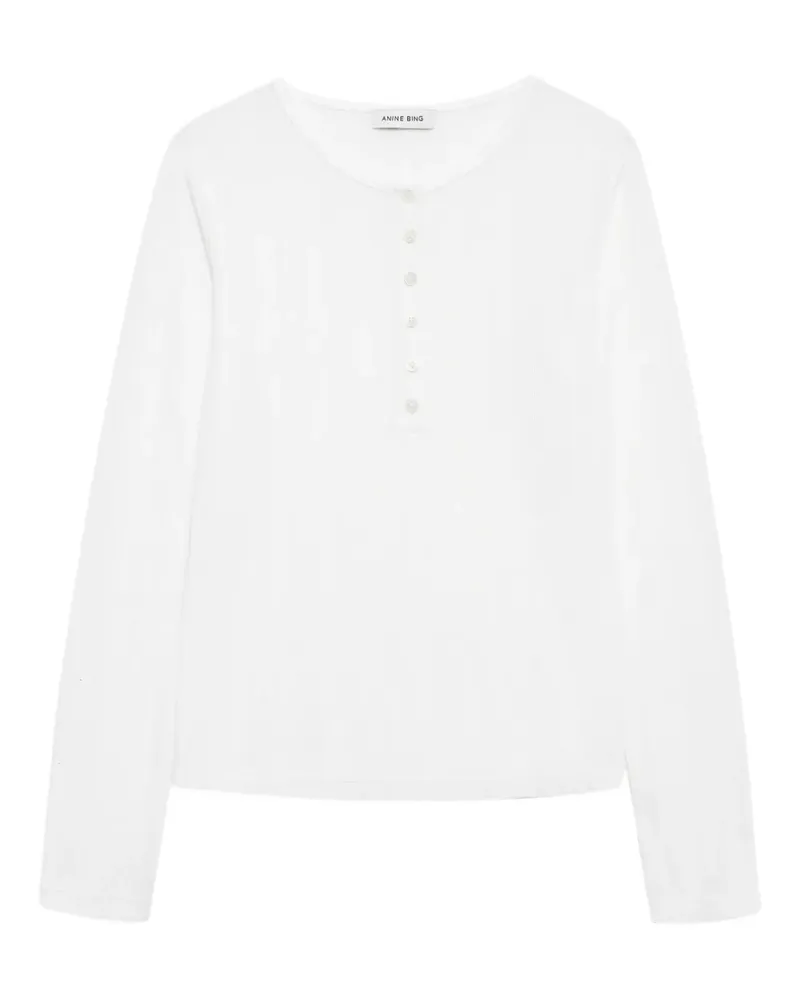 Anine Bing Pia Langarmshirt - Weiß Weiß