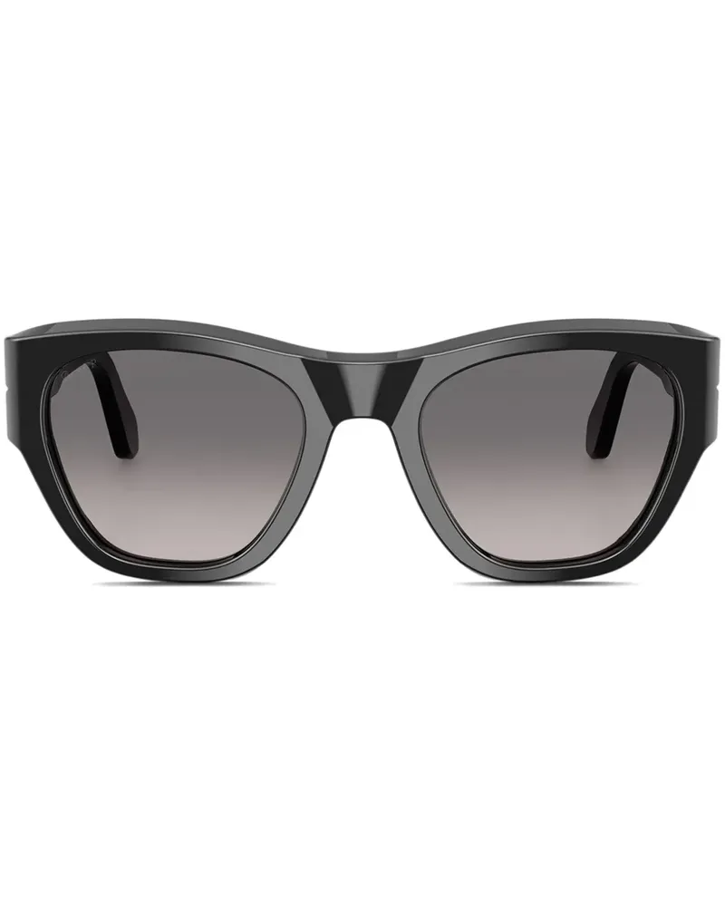 Persol Sonnenbrille mit eckigem Gestell - Schwarz Schwarz