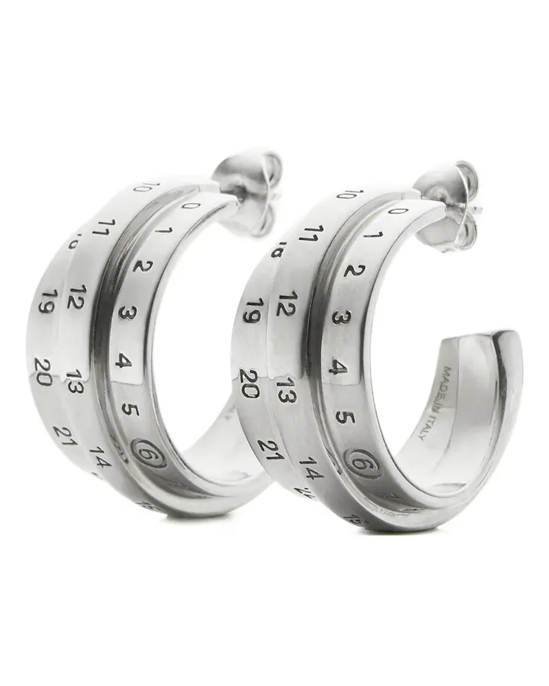 Maison Margiela Triple Number Creolen - Silber Silber