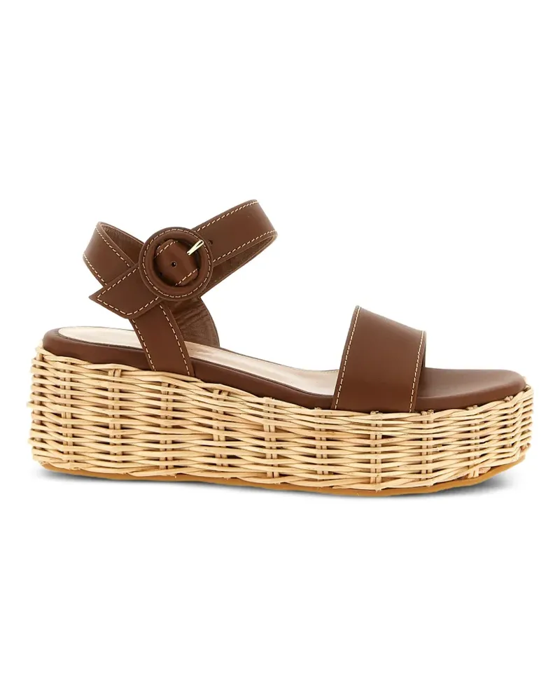 Gianvito Rossi Cestino leather sandals - Braun Braun