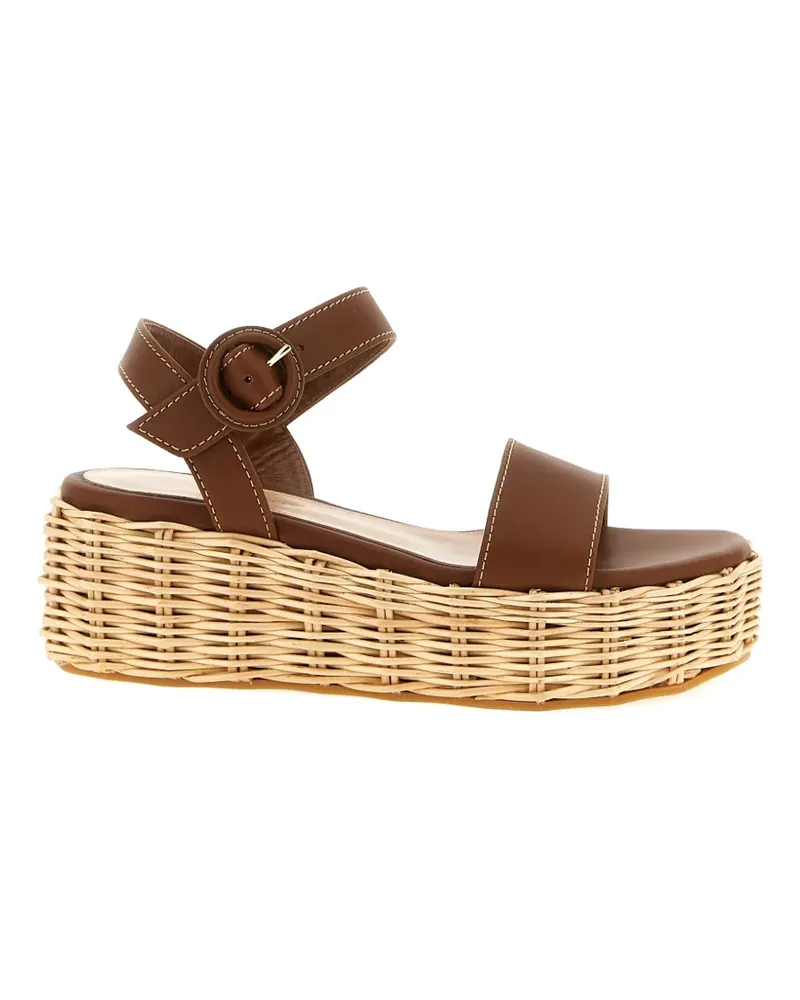 Gianvito Rossi Cestino leather sandals - Braun Braun