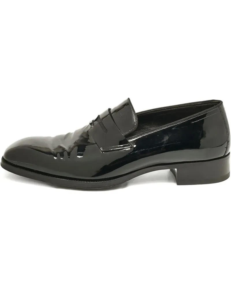Tom Ford Loafer in Lackoptik - Schwarz Schwarz