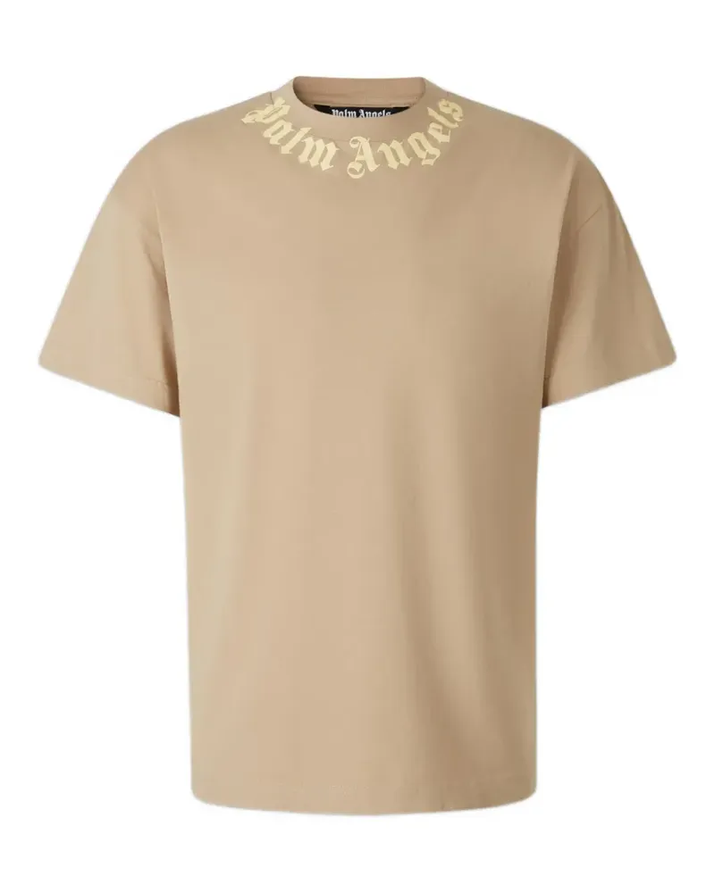 Palm Angels T-Shirt mit Logo-Print - Nude Nude