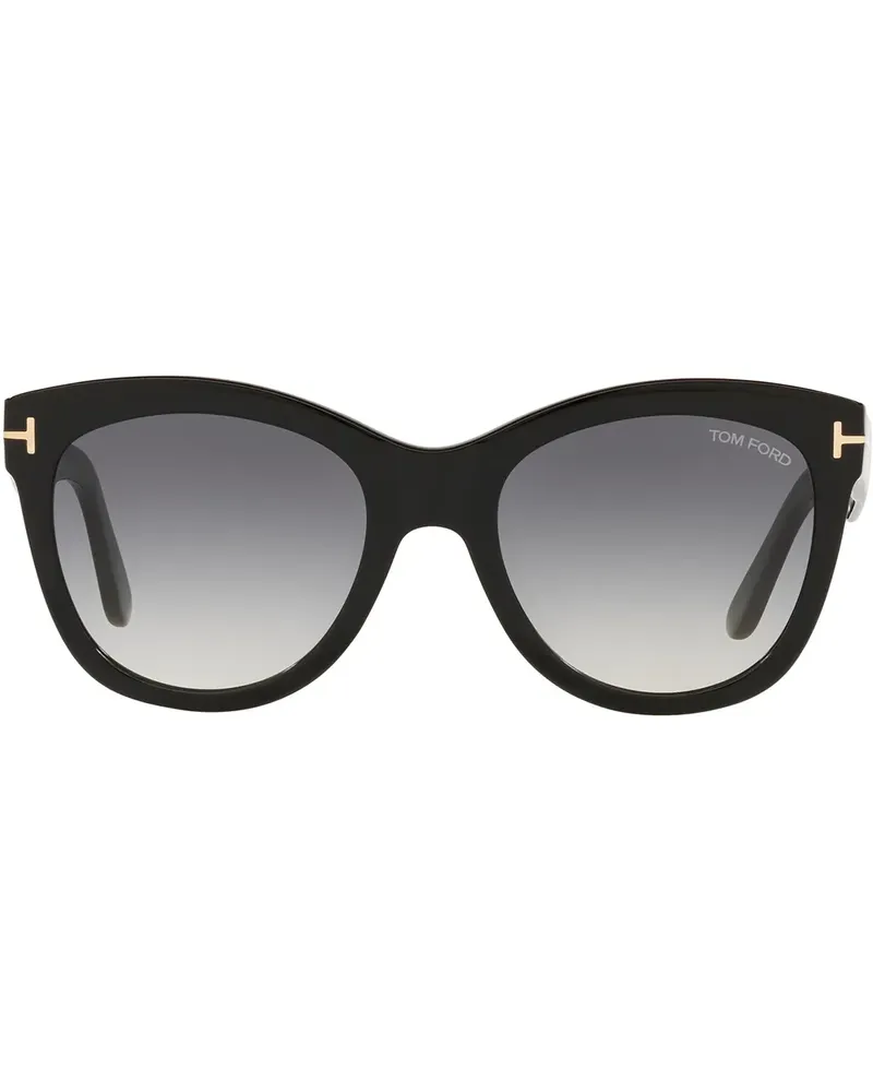Tom Ford Eckige Sonnenbrille - Schwarz Schwarz