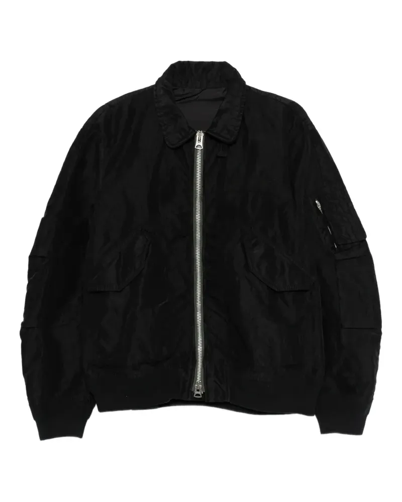 Sacai zip-up bomber jacket - Schwarz Schwarz