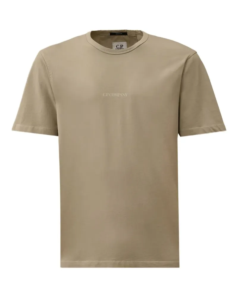 C.P. Company T-Shirt mit Logo-Stickerei - Grün Grün