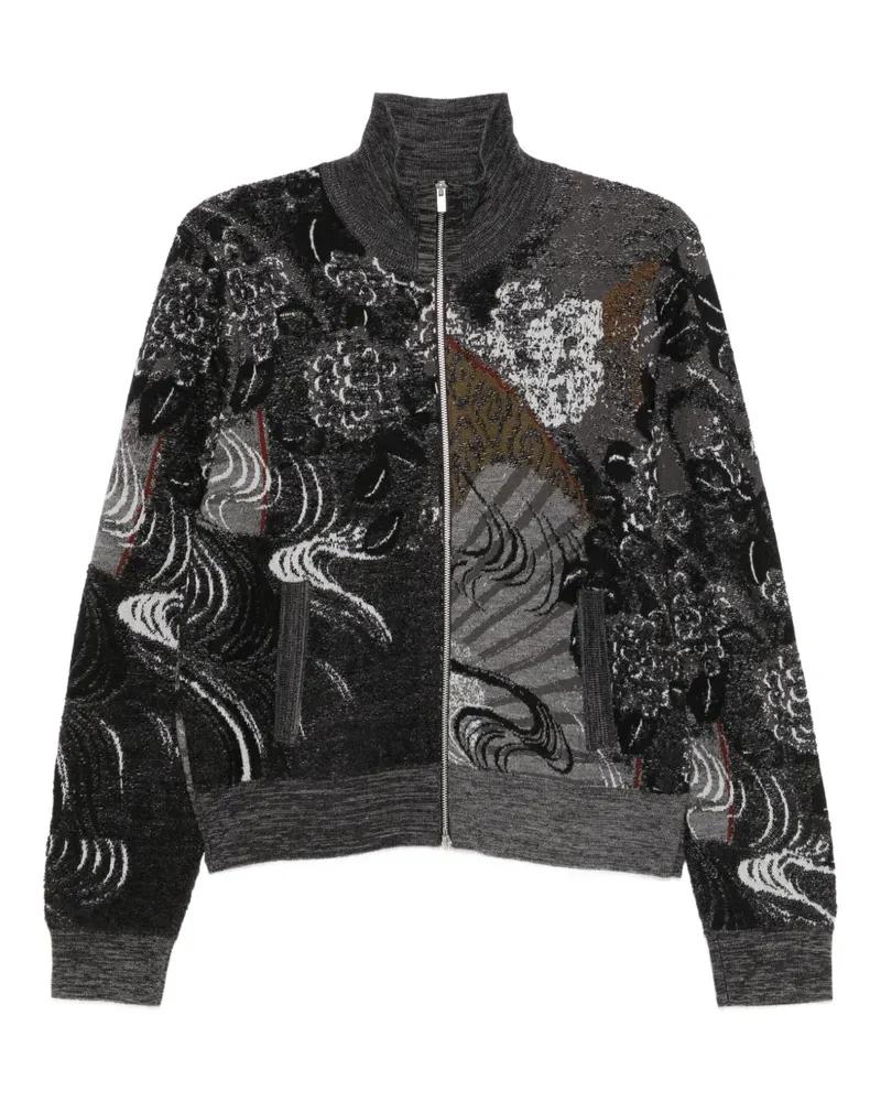 JNBY Gemusterter Cardigan - Grau Grau