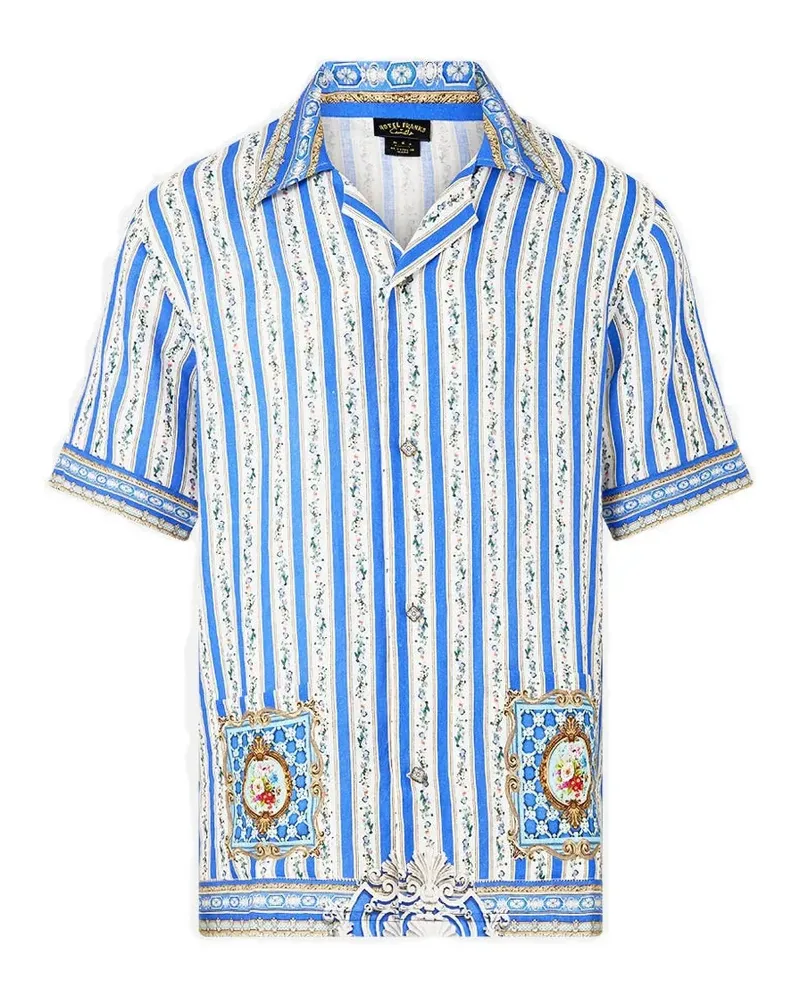 Camilla striped short-sleeve shirt - Blau Blau