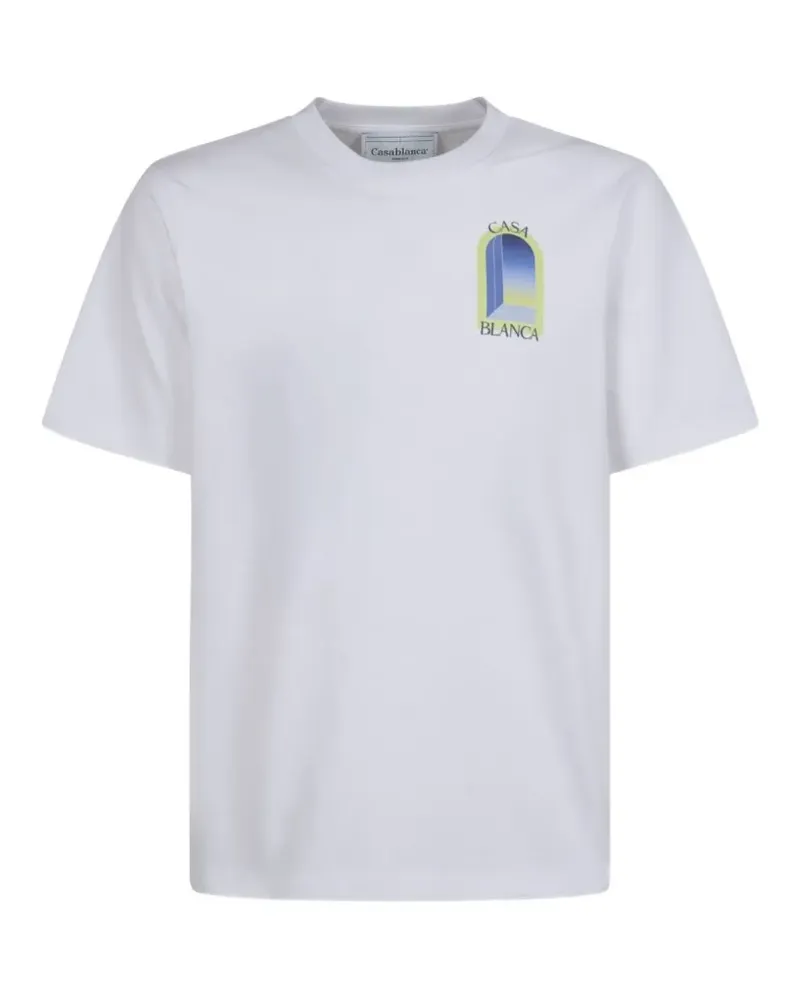 Casablanca Paris T-Shirt mit grafischem Print - Weiß Weiß