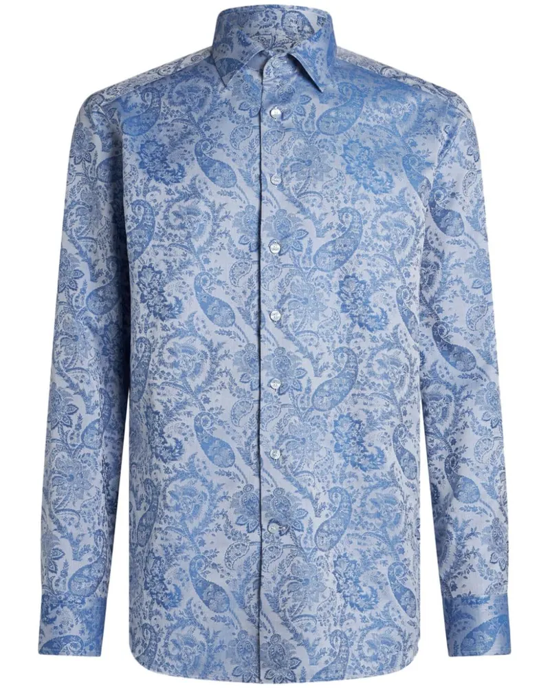 Etro Hemd mit Paisley-Print - Blau Blau
