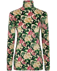 Paco Rabanne Oberteil mit Blumen-Print Grün