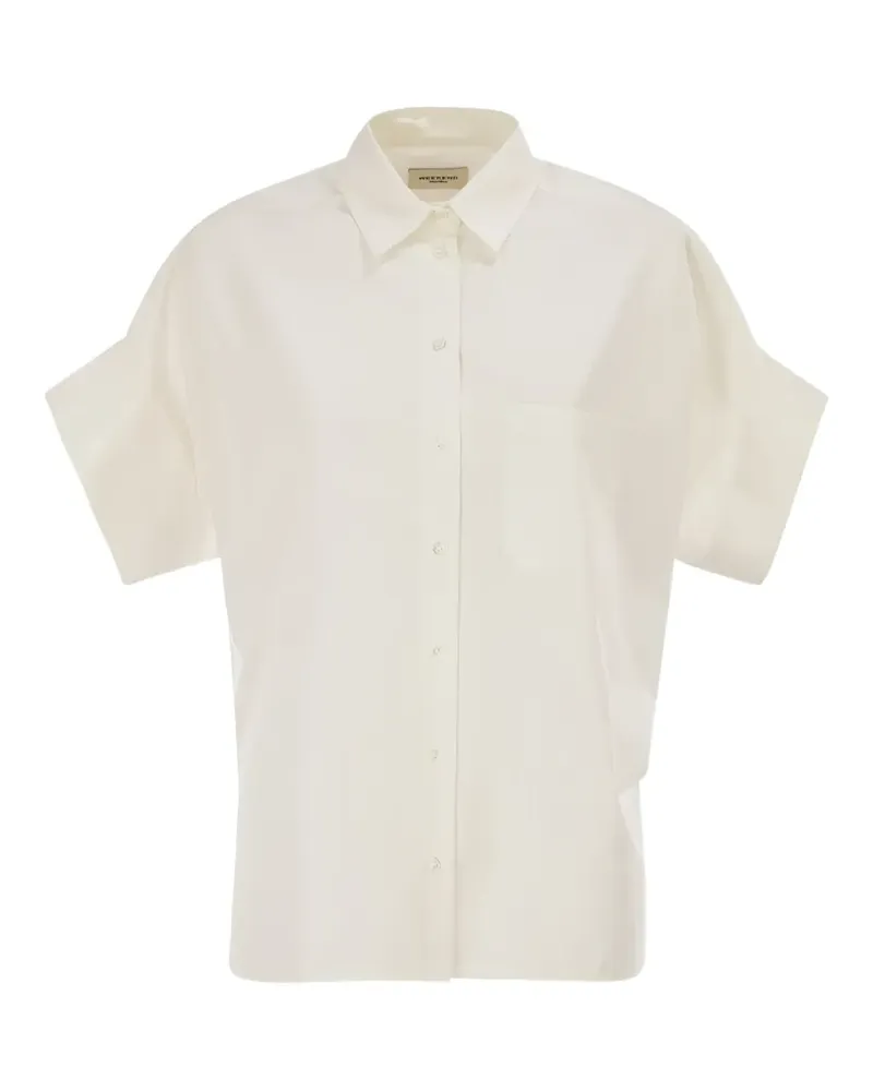 Max Mara printed cotton and silk shirt - white - Weiß Weiß