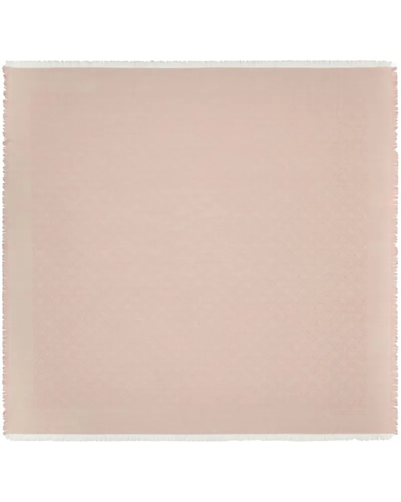 Tory Burch Seidenschal mit T-Monogramm-Jacquard - Rosa Rosa