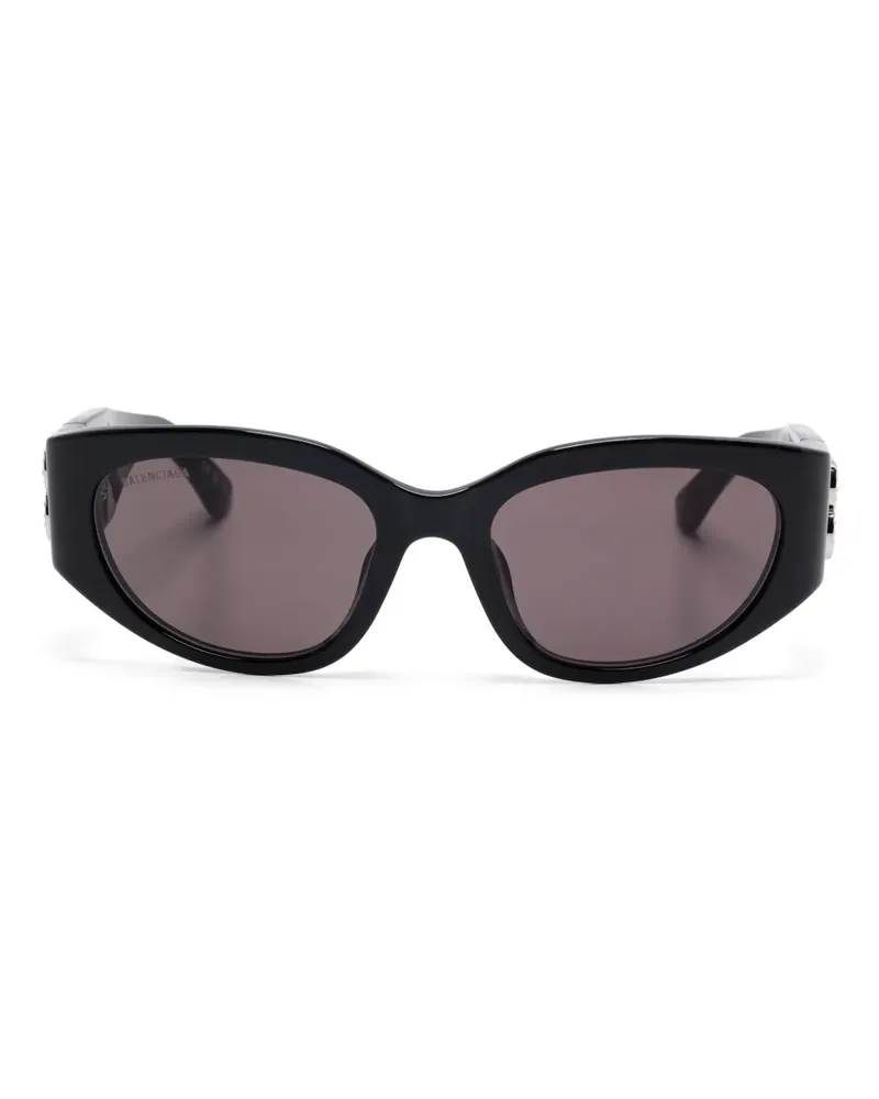 Balenciaga Bossy Round AF Sonnenbrille - Schwarz Schwarz