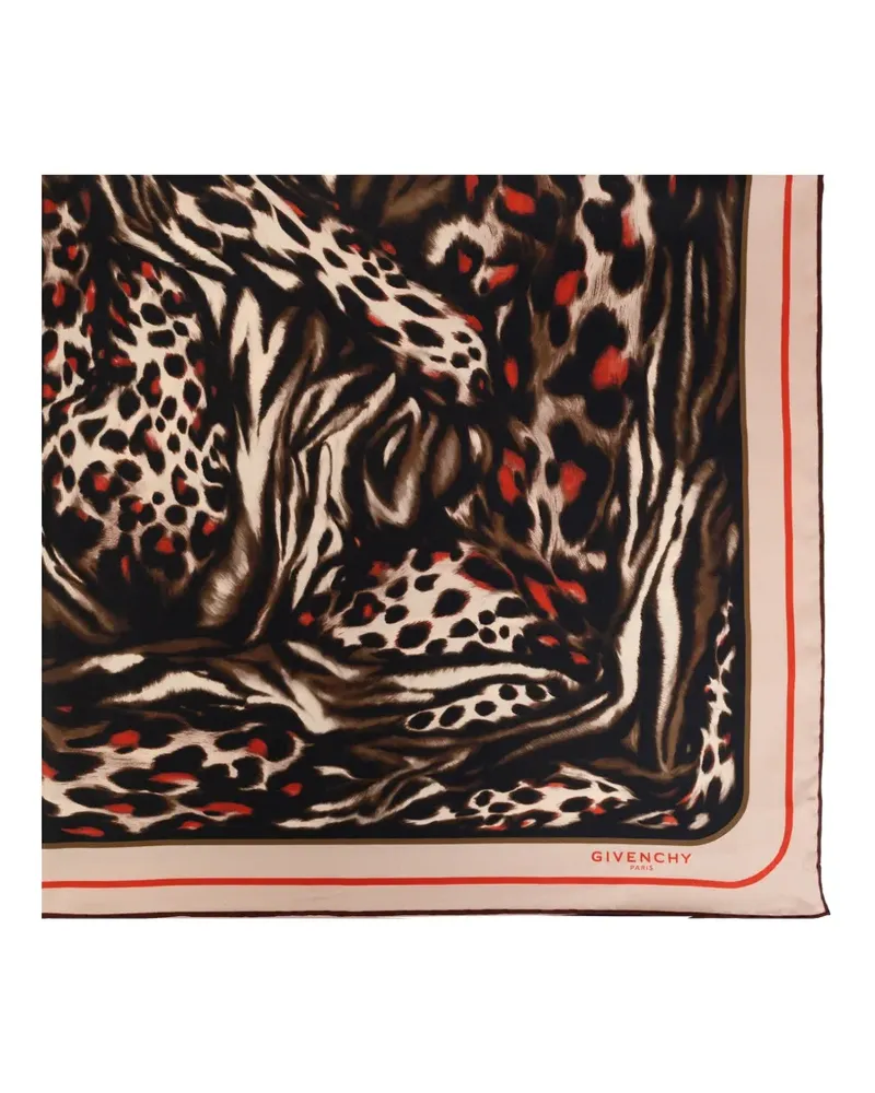 Givenchy animal-pattern silk scarf - Schwarz Schwarz