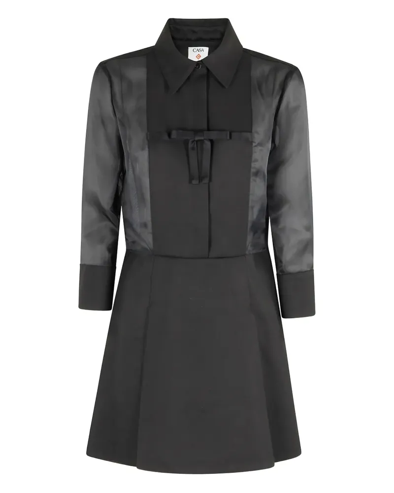 Casablanca Paris long-sleeve mini dress - Schwarz Schwarz