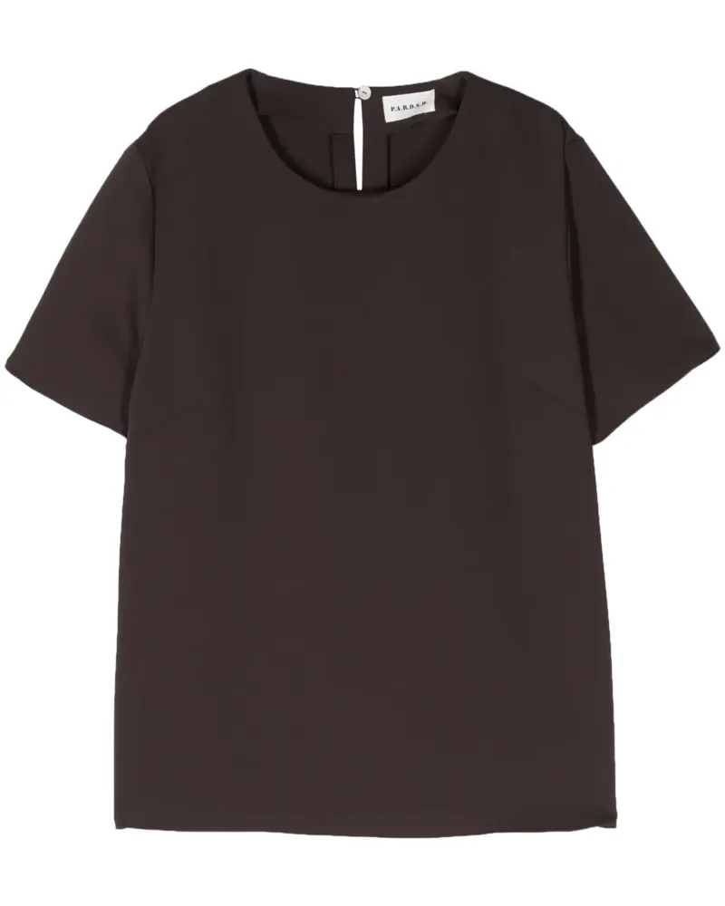 P.A.R.O.S.H. Bluse mit rundem Ausschnitt - Braun Braun
