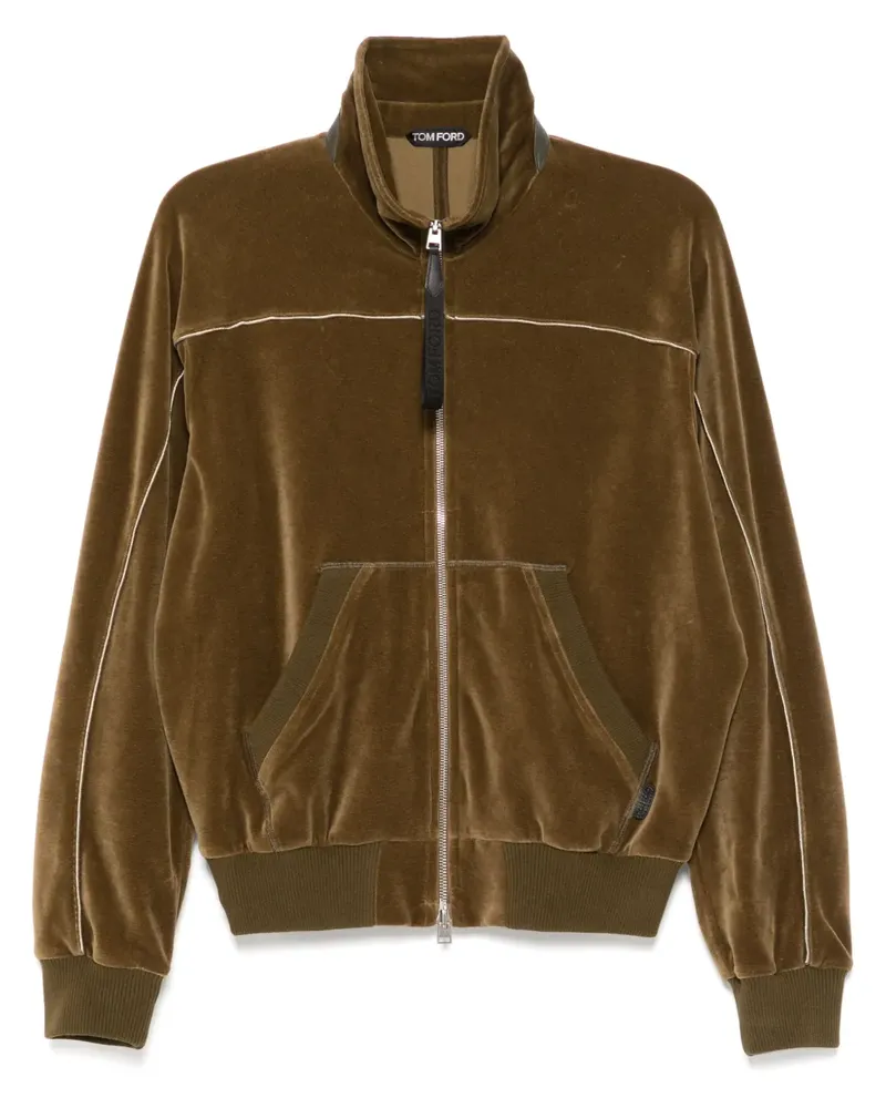 Tom Ford Veloursjacke mit Reißverschluss - Grün Grün