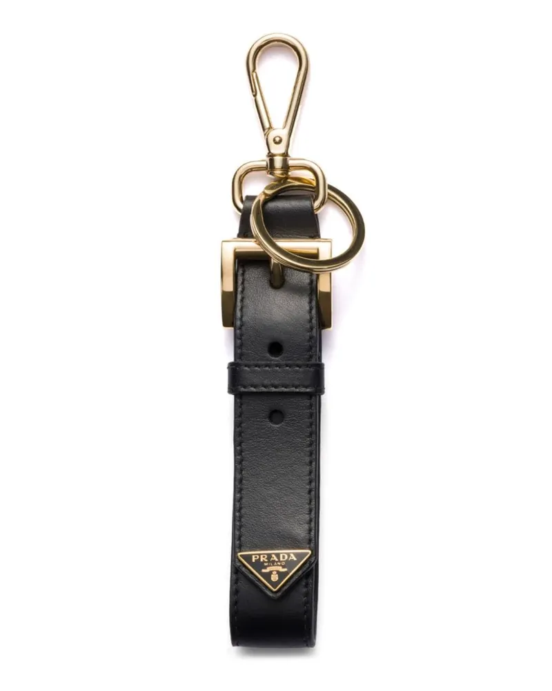 Prada Schlüsselanhänger aus Leder - Schwarz Schwarz