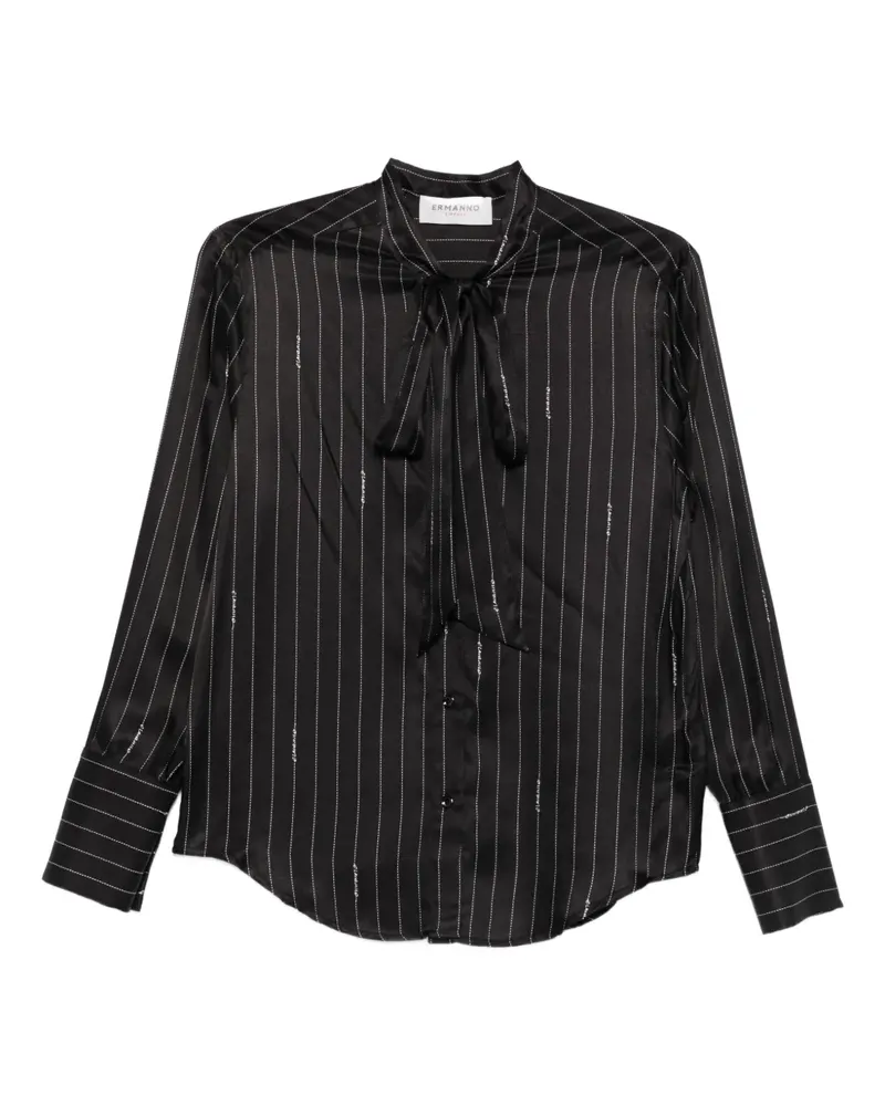Ermanno Scervino Hemd mit Streifen - Schwarz Schwarz