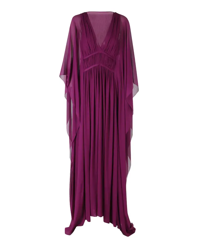 Alberta Ferretti Abito Creponne gathered-waist draped dress - Violett Violett
