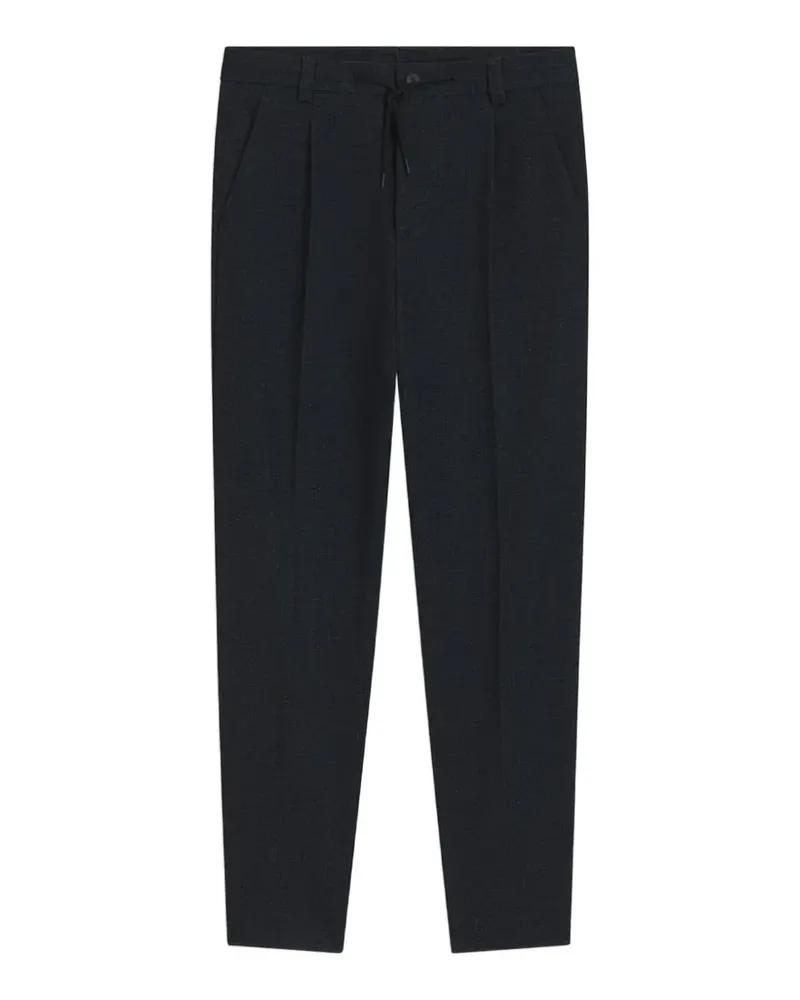 HUGO BOSS Teagan261X-H modern-fit pants in micro-printed stretch fabric - Blau Blau