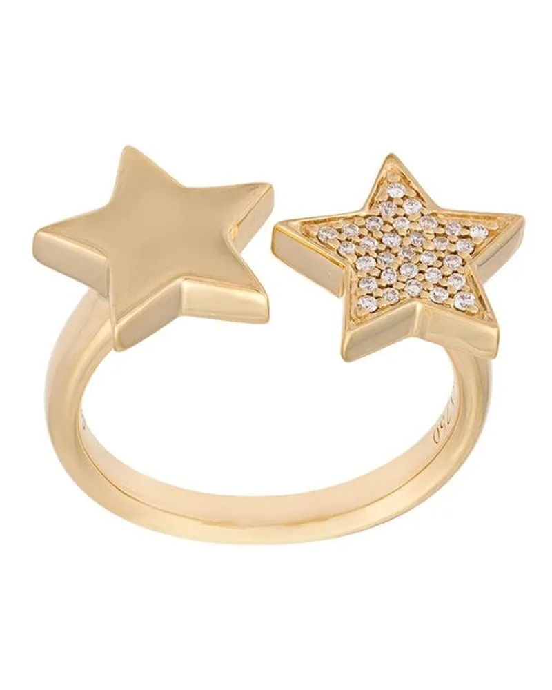 Alinka 18kt 'Stasia' Gelbgoldring mit Diamanten - Metallic Metallic