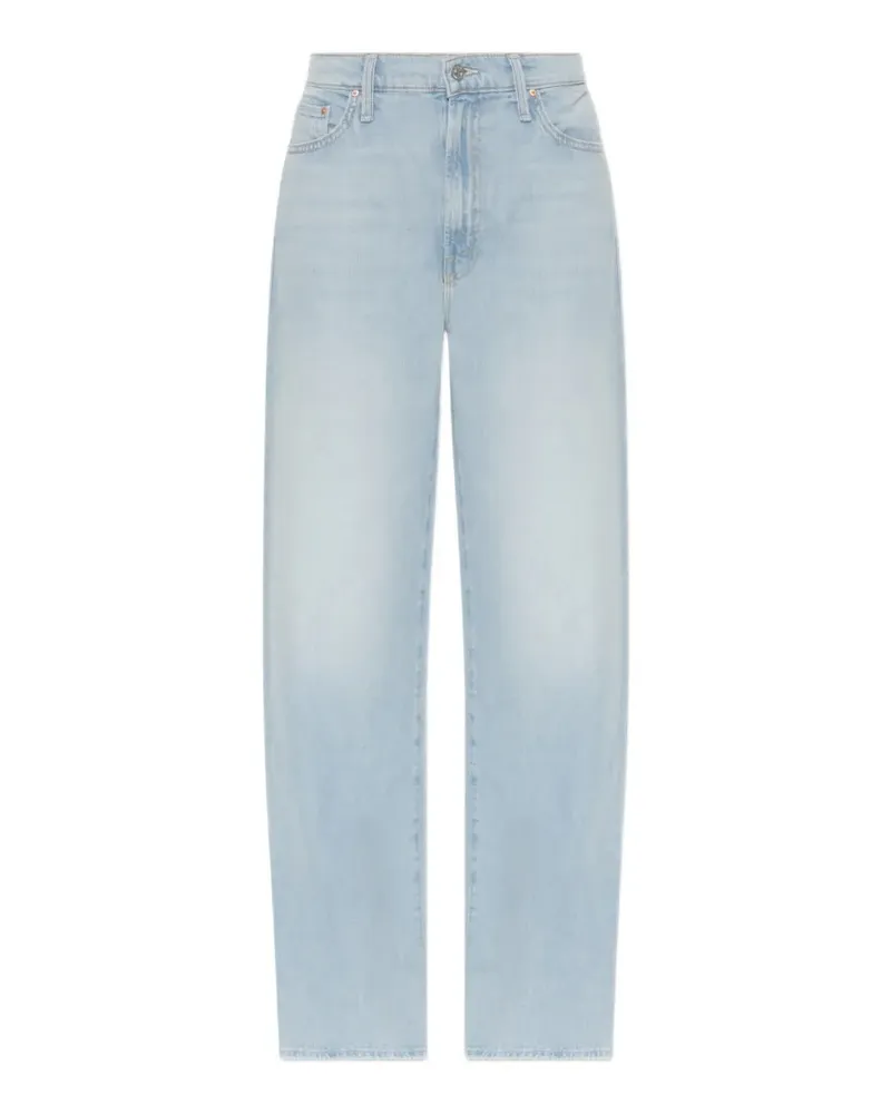 Mother High-Waist-Jeans mit weitem Bein - Blau Blau