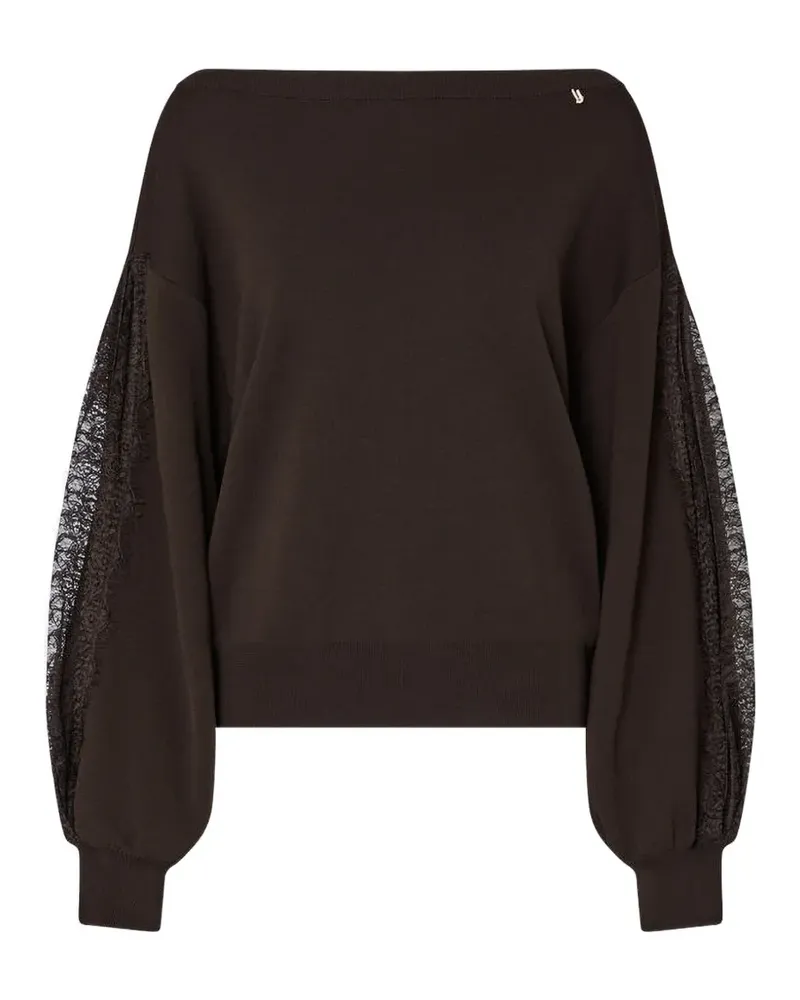 Liu Jo Pullover mit Spitzeneinsätzen - Braun Braun