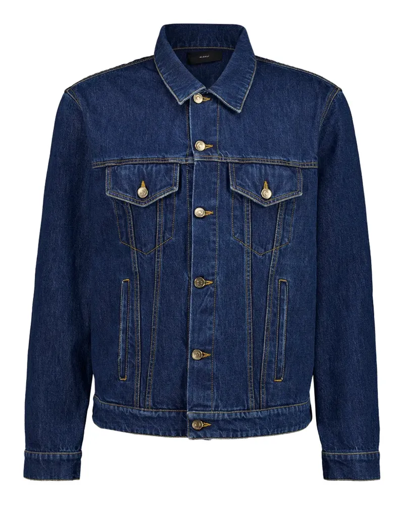 Alanui Hawaii Jeansjacke mit Stickerei - Blau Blau